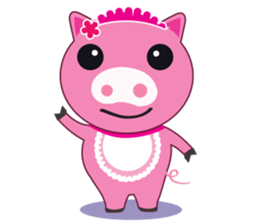 Little Clumsy Pig sticker #14836798