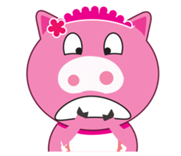 Little Clumsy Pig sticker #14836803