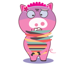 Little Clumsy Pig sticker #14836804