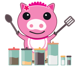 Little Clumsy Pig sticker #14836805