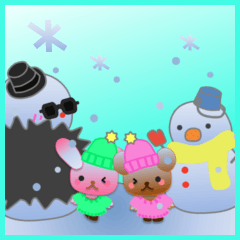 Rabbit and bear daily(snow)