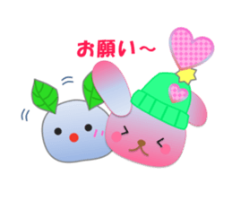 Rabbit and bear daily(snow) sticker #14836836