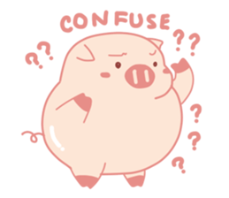 Cute Lovely Pink Pig of The Busy Days sticker #14837070