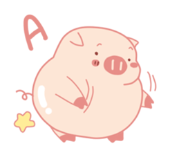 Cute Lovely Pink Pig of The Busy Days sticker #14837073