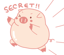 Cute Lovely Pink Pig of The Busy Days sticker #14837074