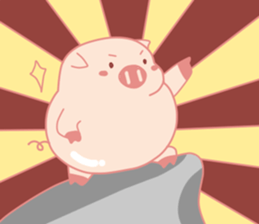 Cute Lovely Pink Pig of The Busy Days sticker #14837075