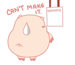 Cute Lovely Pink Pig of The Busy Days sticker #14837078