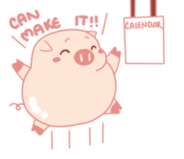 Cute Lovely Pink Pig of The Busy Days sticker #14837079