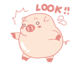 Cute Lovely Pink Pig of The Busy Days sticker #14837081