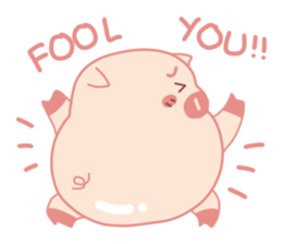 Cute Lovely Pink Pig of The Busy Days sticker #14837082