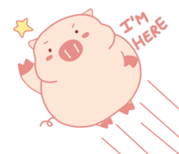 Cute Lovely Pink Pig of The Busy Days sticker #14837083