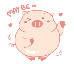 Cute Lovely Pink Pig of The Busy Days sticker #14837084
