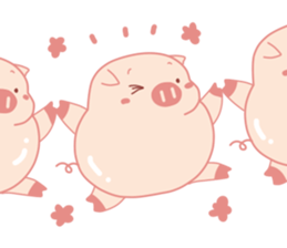 Cute Lovely Pink Pig of The Busy Days sticker #14837086