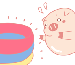 Cute Lovely Pink Pig of The Busy Days sticker #14837090