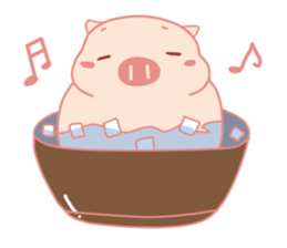 Cute Lovely Pink Pig of The Busy Days sticker #14837091