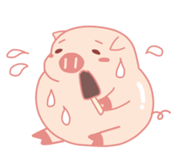 Cute Lovely Pink Pig of The Busy Days sticker #14837092