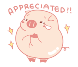 Cute Lovely Pink Pig of The Busy Days sticker #14837095