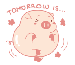 Cute Lovely Pink Pig of The Busy Days sticker #14837096