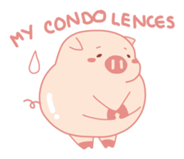 Cute Lovely Pink Pig of The Busy Days sticker #14837099