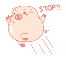 Cute Lovely Pink Pig of The Busy Days sticker #14837100