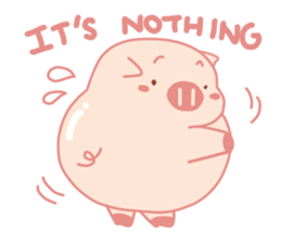 Cute Lovely Pink Pig of The Busy Days sticker #14837102