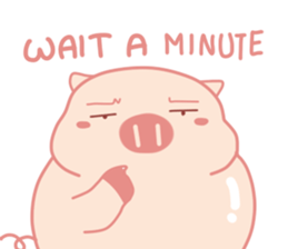 Cute Lovely Pink Pig of The Busy Days sticker #14837103