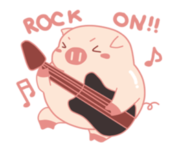 Cute Lovely Pink Pig of The Busy Days sticker #14837104