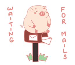 Cute Lovely Pink Pig of The Busy Days sticker #14837106