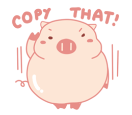 Cute Lovely Pink Pig of The Busy Days sticker #14837107
