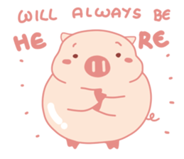 Cute Lovely Pink Pig of The Busy Days sticker #14837108
