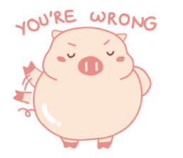 Cute Lovely Pink Pig of The Busy Days sticker #14837109