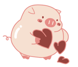 Adorable Chubby Pink Pig in Busy Tasks sticker #14837455