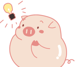 Adorable Chubby Pink Pig in Busy Tasks sticker #14837456