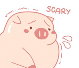 Adorable Chubby Pink Pig in Busy Tasks sticker #14837457