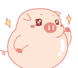 Adorable Chubby Pink Pig in Busy Tasks sticker #14837458