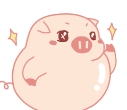 Adorable Chubby Pink Pig in Busy Tasks sticker #14837458