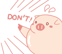 Adorable Chubby Pink Pig in Busy Tasks sticker #14837463