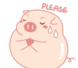 Adorable Chubby Pink Pig in Busy Tasks sticker #14837465