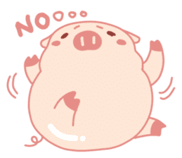 Adorable Chubby Pink Pig in Busy Tasks sticker #14837467