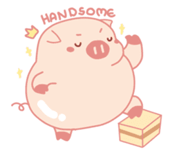 Adorable Chubby Pink Pig in Busy Tasks sticker #14837469