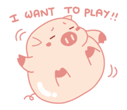 Adorable Chubby Pink Pig in Busy Tasks sticker #14837474