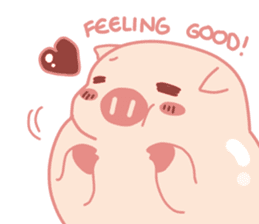 Adorable Chubby Pink Pig in Busy Tasks sticker #14837477