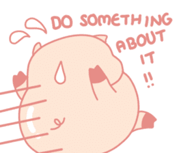 Adorable Chubby Pink Pig in Busy Tasks sticker #14837481