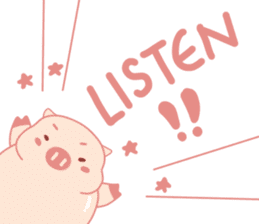 Adorable Chubby Pink Pig in Busy Tasks sticker #14837482