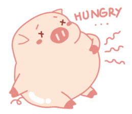 Adorable Chubby Pink Pig in Busy Tasks sticker #14837485