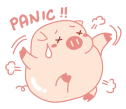 Adorable Chubby Pink Pig in Busy Tasks sticker #14837492
