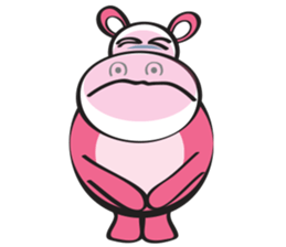 Rolled and Healty Hippo sticker #14837576