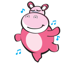 Rolled and Healty Hippo sticker #14837583