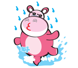 Rolled and Healty Hippo sticker #14837585