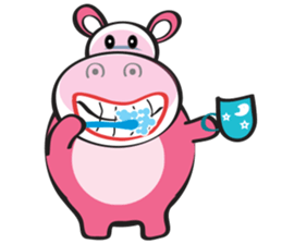 Rolled and Healty Hippo sticker #14837586